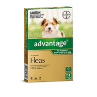 Advantage Extra Small Dog 0-4kg (4 Pack)