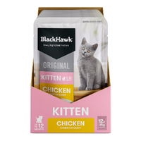 Black Hawk Kitten Food Pouch Chicken & Gravy 12x85g