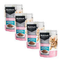 Black Hawk Kitten Food Pouch Chicken and OceanFish in Gravy 4x85g