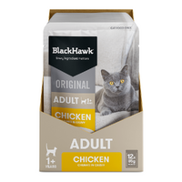 Black Hawk Adult Cat Food Pouch Chicken & Gravy 12x85g