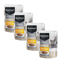 Black Hawk Adult Cat Food Pouch Chicken & Gravy 4x85g