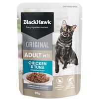 Black Hawk Adult Cat Food Pouch Chicken & Tuna in Gravy 85g