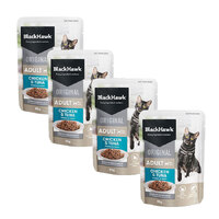Black Hawk Adult Cat Food Pouch Chicken & Tuna in Gravy 4x85g