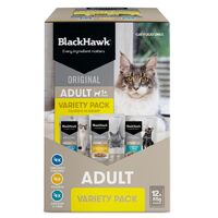 Black Hawk Adult Cat Food Pouch Kit Variety 12pk (85g)
