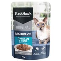Black Hawk Mature 7+ Cat Food Pouch Chicken 85g