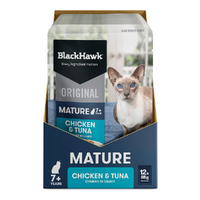 Black Hawk Mature 7+ Cat Food Pouch Chicken 12x85g