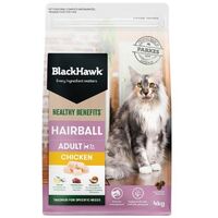 Black Hawk Healthy Benefits Dry Cat Food Hairball 4kg