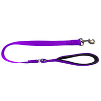 Nylon Lead Standard with Cushion Handle Purple 90cm