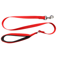 Nylon Lead Standard with Cushion Handle Red 120cm