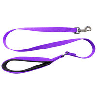 Nylon Lead Standard with Cushion Handle Purple 120cm