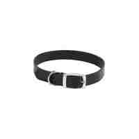 Beau Pets Classic Leather Dog Collar Plain Black 50cm