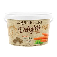 Equine Pure Delights Carrot Mint Tumeric & Chia Treats 2.5kg Pail