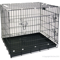 Pet One Double Door Collapsible Crate Medium 30"