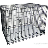 Pet One Double Door Collapsible Crate XL 42"