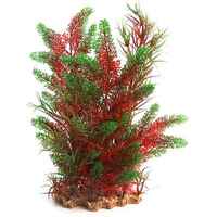 Aqua One Plastic Plant Red Pontenderia Typha with Gravel base 39cm