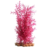 Aqua One Plastic Plant Pink Ludwigia Blyxa with Gravel Base 40cm