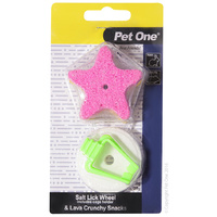 Pet One Small Animal Salt Lick with Clip & Lava Chew