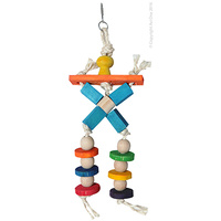 Avi One Hanging Wooden Cross With Sisal 12x35cm