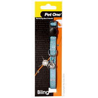Collar Cat Sparkle 30cm Blue