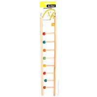 Avi One Wooden Ladder Bird Toy 9 Rung With Beads