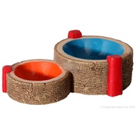 Hermit Bowl Twin Round Blue & Orange