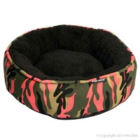 Small Animal Bed Round Pink Camo