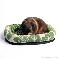 Small Animal Bed Rectangle Tropical Leaves