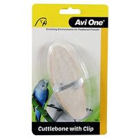 Avi One Bird Treat Cuttle Bone with Stainless Steel Clip Each