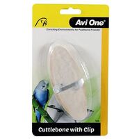 Avi One Bird Treat Cuttle Bone with Stainless Steel Clip Each