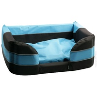 Pet One Stay Dry Basket Black & Blue 95x75cm