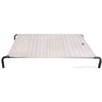 Raised Grey & White Stripe Bed XL