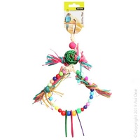 Beaded Ring Rattan Ball  Toy