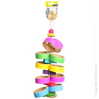 Paper Rings with Wood Beads Toy
