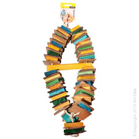 Wood Blocks & Cardboard Toy with Perch 50cm
