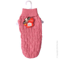 Pet One KomfyKnit Dog Jumper Dark Pink 50cm