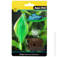 Betta Silicon Leaf Hammock with Bark