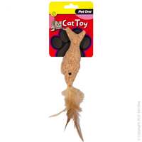 Cork-Filled Fish with Feather Cat Toy
