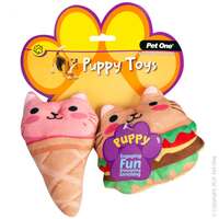 Puppy Plush Toy Fast Food (2 Pack)