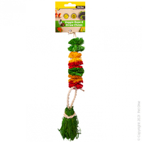 Rope & Straw Chew Hanging Pom Poms 28cm