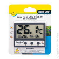 Aqua One Easy Read LCD Stick on Thermometer