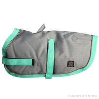 NightWalker Dog Coat Charcoal Teal 40cm