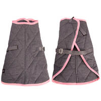 NightSleeper Dog Coat Charcoal Pink 25cm