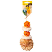 Pom Pom Rattan Ball Loofa Bird Toy