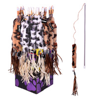 Cat Toy Wand Kicker with Bell & Ribbon 45cm