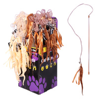 Cat Toy Wand Worm with Bell & Ribbon 41.5cm