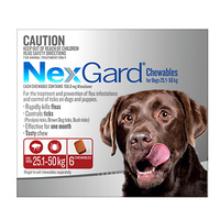 Nexgard Large & XL Dogs 25.1-50kg Red (6 Pack)