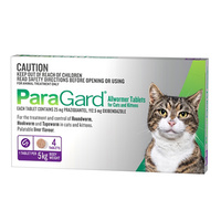 Paragard Allwormer for Cats 5kg (4 Pack)
