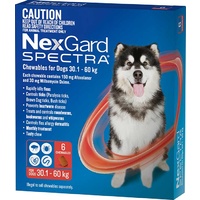 Nexgard Spectra Extra Large Dogs 30-60kg Red 6s