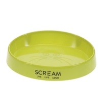 Scream OVAL CAT BOWL 300ml Loud Green