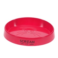 Scream OVAL CAT BOWL 300ml Loud Pink